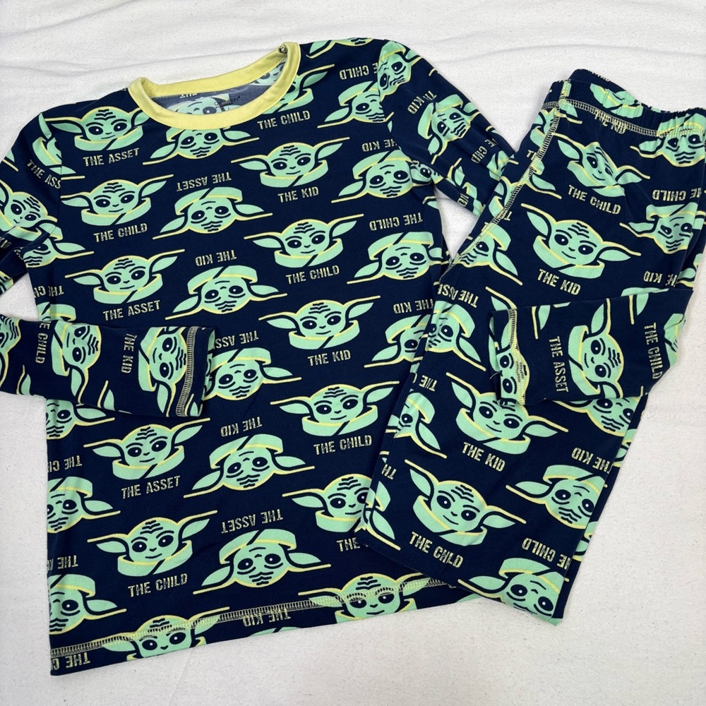 Boys Mandalorian Pajamas Climate Right CuddlDuds Size Large Pants‎ & Long Sleeve